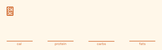 Plain Macro Label with printed write-in lines for calories, protein, carbs and fats