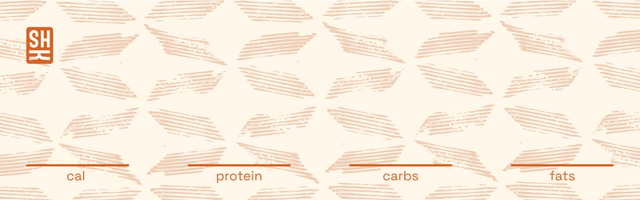 Pasta patterned Macro Label with write-in lines for calories, protein, carbs and fats
